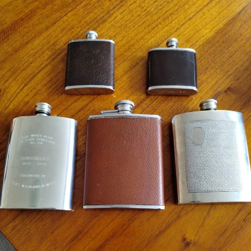 Hip flasks leather - 5,