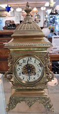 Stunning Vintage late 19th Century French Brass Mantle Clock - not working a/f