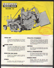 1968 HOWARD "Trench Digger Mark lV" Drainer Brochure Leaflet