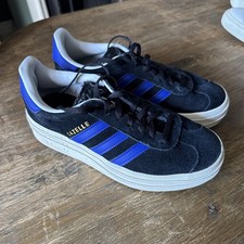 Adidas Gazelle Bold Womens Chunky Trainers ‘Black Lucid Blue’ - Size UK 4.5