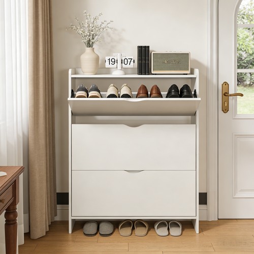Drawer flip down shoe - flip-down,