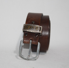 Levi's Mens Leather Belt 36" Brown Vintage 90s 80s "For Over 135 Years"