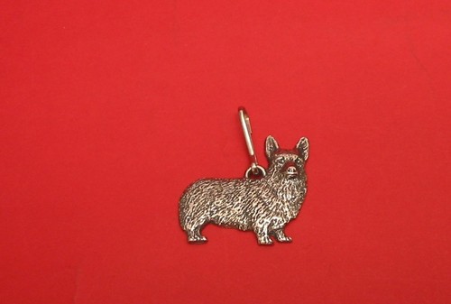 Welsh corgi dog - welsh, pewter