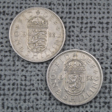 1956 Shillings Pair English &