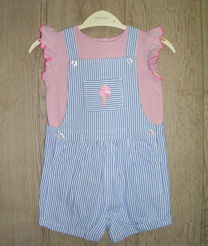 Monsoon girls pink blue shorts - girls,