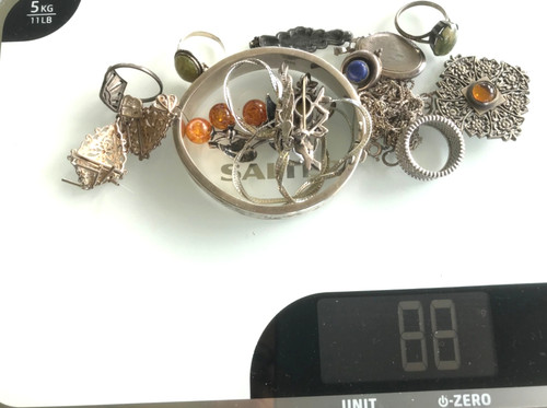 Job lot silver jewellery