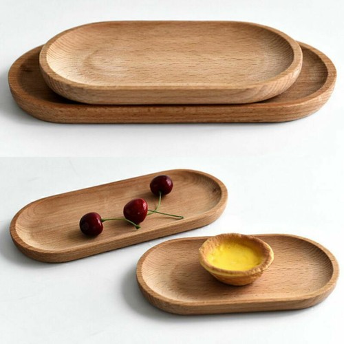 Oval wooden plate serving - plate, tray