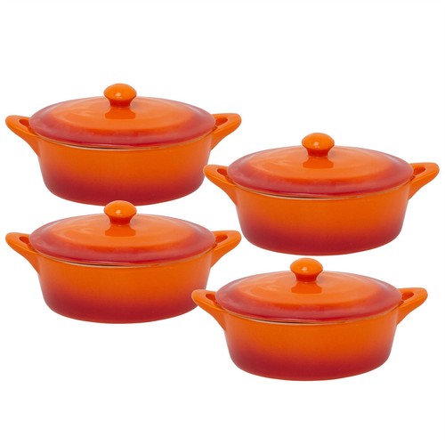Set small orange stoneware - orange,