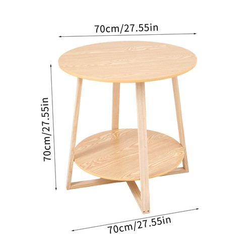 Wooden round coffee table - wooden,