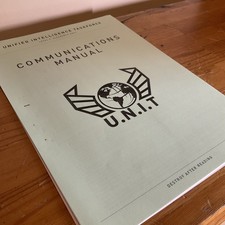 Doctor Who Original Prop UNIT Communications Manual Screen / Production Used
