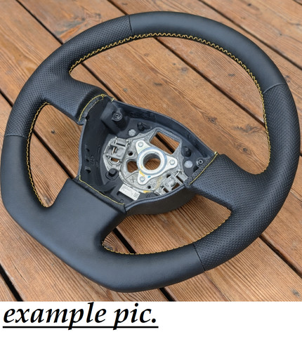 New leather steering wheel - leather,