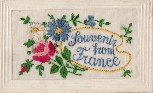 Ww1 patriotic embroidered - patriotic, silk