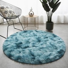 Circular Circle Round Rugs Circles Non Slip Machine Washable Floor Small Mat Rug