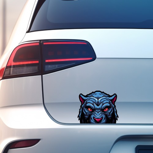Angry panther peeking peeping - angry,