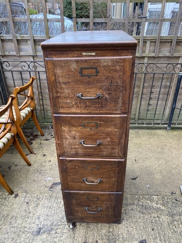 Original wooden filing cabinet - wooden,