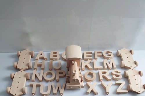 Large train with - full, alphabet