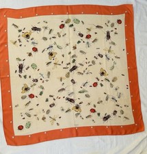 Hermes vintage silk Carre 90  jacquard INSECTS or BUGS by Hugo Grygkar 
