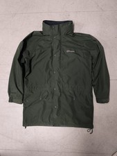 Berghaus Goretex Hooded Jacket Mens Medium Dark Green Waterproof Walking Hiking 