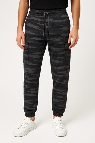 Men camouflage cargo joggers - men's,