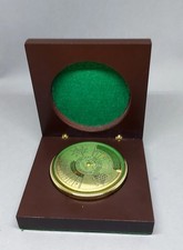 Vintage Brass Perpetual Calendar Housed In A Wooden Case England 2004-2053