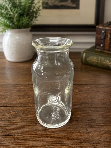 Vintage clear glass milk - vintage,