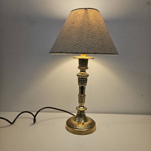Vintage brass table lamp - brass,