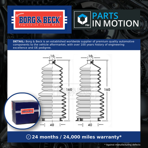 Steering rack boot - boot, fits