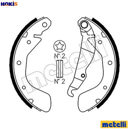 Brake shoe set 0309 for - set,