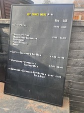 Vintage Menu Peg Board 60x90cm