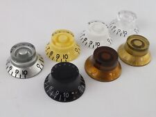 TOP HAT BELL KNOBS for Gibson Electric Guitars CTS Pot 24 spline fit 7 Colours