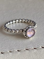 Genuine Pandora February birthstone amethyst ring sz 50