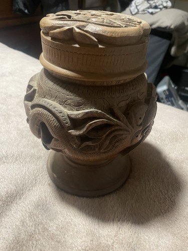 Vintage hand carved dragon - vintage,