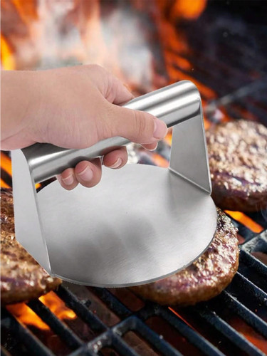 Stainless steel burger - steel, press