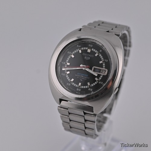 Seiko sports 70m - 5, black