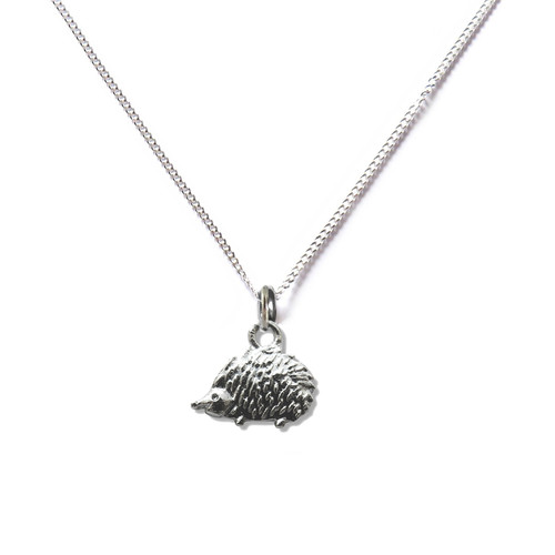 Hedgehog silver necklace - hedgehog,