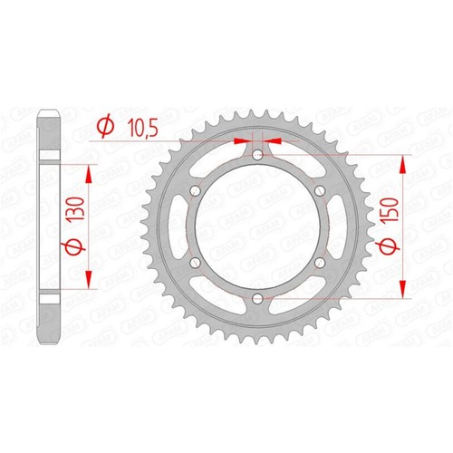 Standard rear steel sprocket - standard,