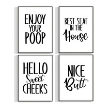 Funny Toilet Print Bathroom