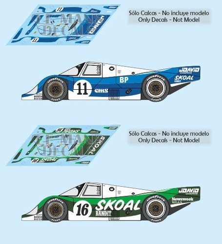 Decals porsche 956c mans - le,