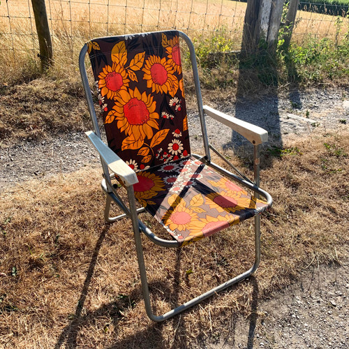 Vintage 1970s floral folding - 1970s,