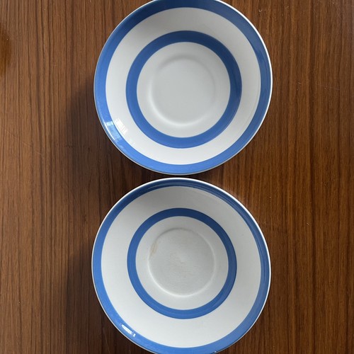 Cornishware green saucers - cornishware, tg