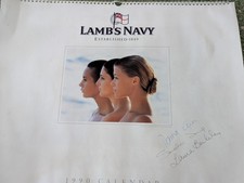  RARE SIGNED Vintage Final Lambs navy rum calendar 1990 