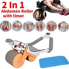 Abdominal Wheel Automatic Rebound Elbow Support Anti-Slip Fitness AB Roller Trai