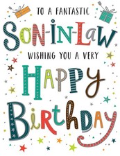 Son In Law Birthday Card Male - Foil Finish - Regal Publishing - 5.6" x 7.6"