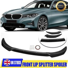 For BMW 3 Series G20 G21 320i Gloss Black Front Bumper Splitter Lip Set 2019-22