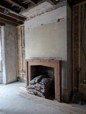 wooden fire surround