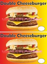 2  Double Cheesburger stickers