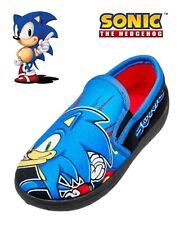 SONIC THE HEDGEHOG BOYS OFFICIAL CHARACTER SLIP ON NOVELTY SLIPPERS UK SIZE 9-3