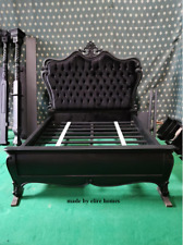 TOP QUALITY UK 5 foot King  or USA Queen Upholstered Mahogany wood Gothic bed