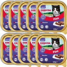 10 x Coshida Super Premium Cat Food With Beef 100g