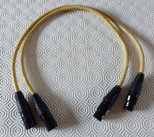 Pair of Van den Hul  d 102 mk II  XLR to XLR balanced audio cables 60 cm